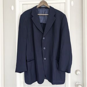 Vintage Armani Blazer - 42R - Navy Pinstripe - Men’s Vintage Armani Collezioni